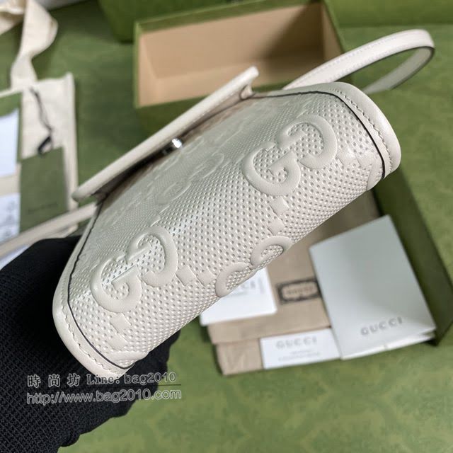 Gucci顶级男女包包 古驰GG压花翻盖手机包 Gucci单肩斜挎包 625571  gdj1675